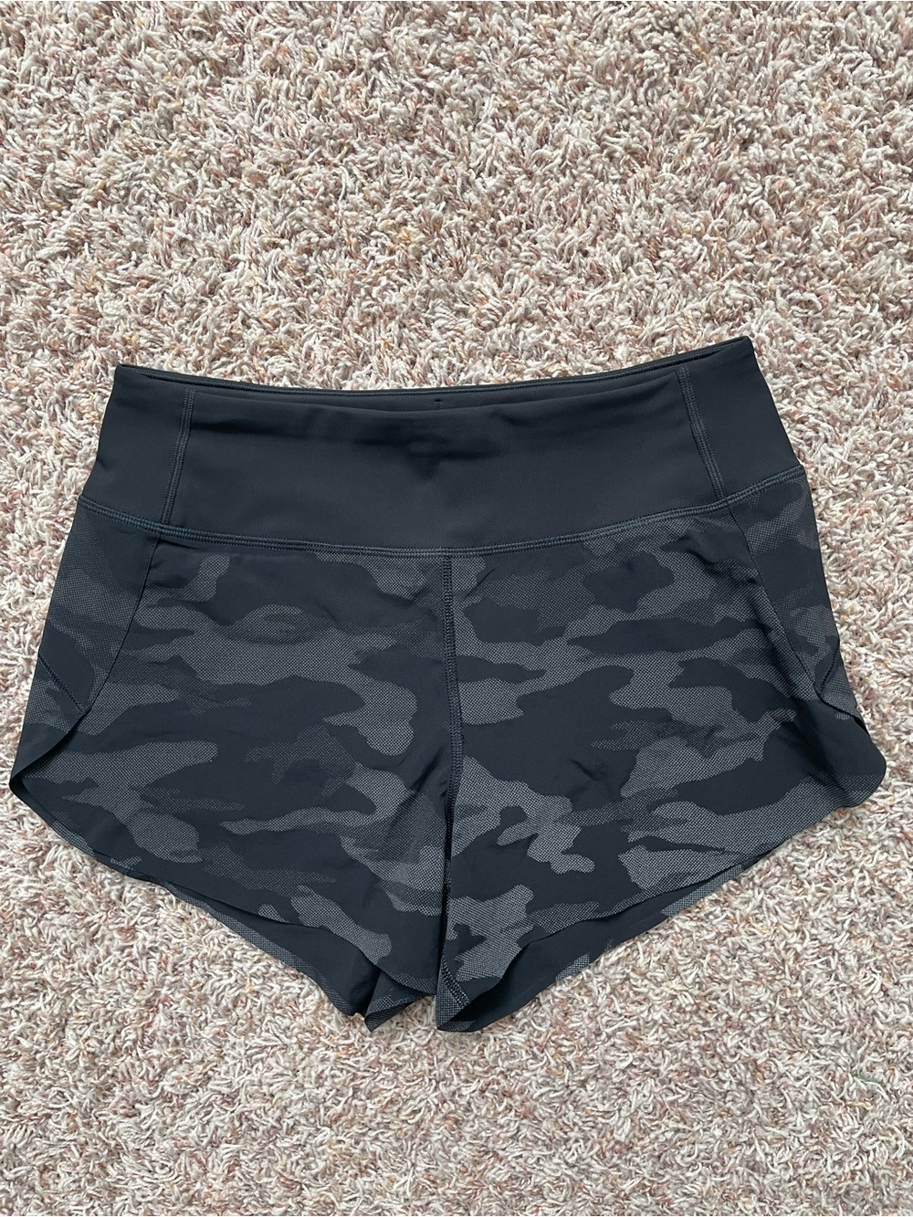 Athleta Run With It Reflective Camo Running Black Grey Women Size XS Pocket Gym